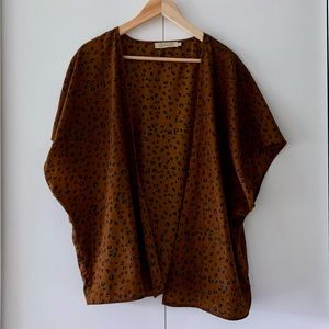 Anthropologie | Beautiful Copper Satiny Kimono Top